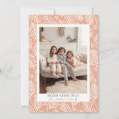 Mod Merry Branches - Kalligrafie - Verticale foto Feestdagenkaart (Voorkant)