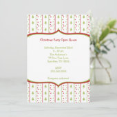 Mod met kerstfeest Uitnodiging met bomen (Staand voorkant)