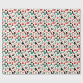 MOD Mid Century moderne atoomkerst Cadeaupapier (Vlak)