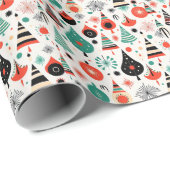 MOD Mid Century moderne atoomkerst Cadeaupapier (Rol Hoek)