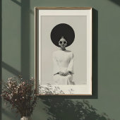 Mod Minimalism: Opvallende B&W Mode Portret Poster