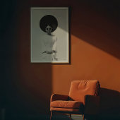 Mod-minimalisme: Strakke B&W modeportret Poster