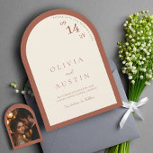 Mod Minimalistische Terracotta Arch Foto de datum  Kaart