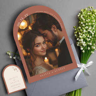 Mod Minimalistische Terracotta Arch Foto de datum  Kaart