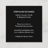 Mod Mode Meisje Boetiek, Poshmark Verkoper Vierkante Visitekaartje (Achterkant)