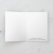 Mod Modern Floral Ranunculus Leaf Roos Bracket Bedankkaart (Binnen)