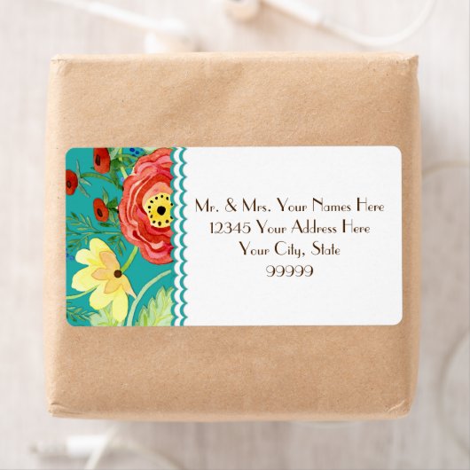 Mod Modern Floral Ranunculus Leaf Roos Bracket Etiket (Insitu)