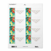 Mod Modern Floral Ranunculus Leaf Roos Bracket Etiket (Full Sheet)