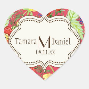 Mod Modern Floral Ranunculus Leaf Roos Bracket Hart Sticker