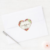 Mod Modern Floral Ranunculus Leaf Roos Bracket Hart Sticker (Envelop)