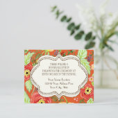 Mod Modern Floral Ranunculus Leaf Roos Bracket Kaart (Staand voorkant)