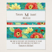 Mod Modern Floral Ranunculus Leaf Roos Bracket Visitekaartjes (Voorkant /achterkant)