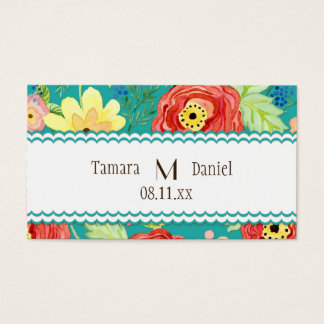 Mod Modern Floral Ranunculus Leaf Roos Bracket Visitekaartjes