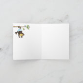 Mod Monkey Baby Boy Blue Thank You Card Bedankkaart (Binnen)
