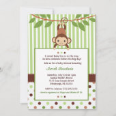 Mod Monkey Baby shower-uitnodiging Kaart (Voorkant)