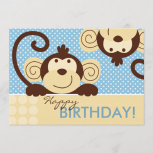 Mod Monkey Birthday Kaart