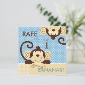 Mod Monkey Birthday Kaart (Staand voorkant)