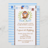 Mod Monkey Boy Birthday Uitnodiging (Voorkant / Achterkant)