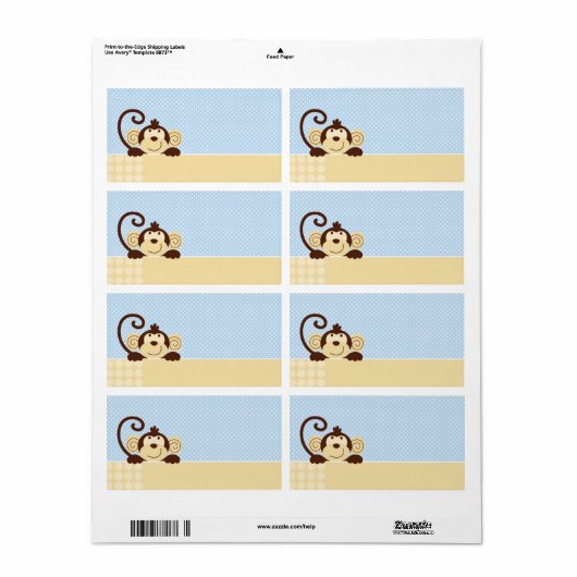 Mod Monkey Naam Tag Etiket (Full Sheet)