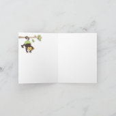 Mod Monkey Neutral Baby Green Thank You Card Bedankkaart (Binnen)
