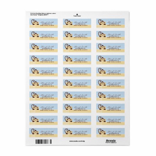 Mod Monkey Retourlabel Etiket (Full Sheet)