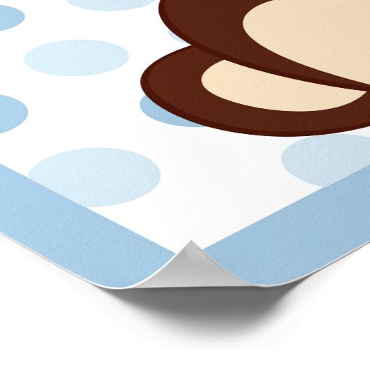 Mod Monkey Stippen Persoonlijke naam Kunst Afdrukk Poster (Hoek)