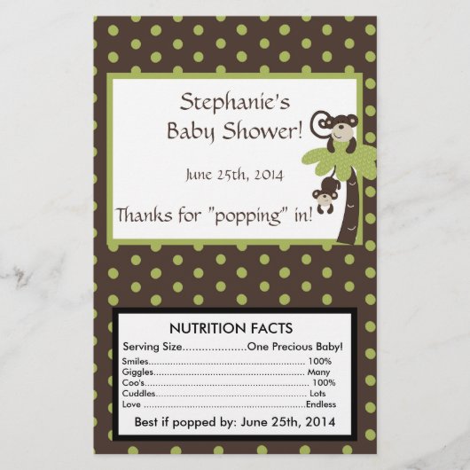 Mod Monkey Time Microgolf Popcorn Wrapper Flyer (Voorkant)