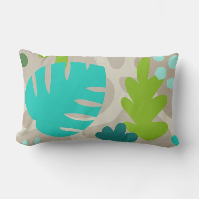 Mod Monstera Abstract Leaf Hawaiian Tropical - Coo Buitenkussen (Voorkant)