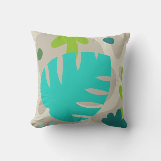 Mod Monstera Abstract Leaf Hawaiian Tropical - Coo Buitenkussen (Voorkant)