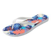 Mod Monstera-blad Abstract Hawaïaans Tropisch -Nav Teenslippers (Schuin)