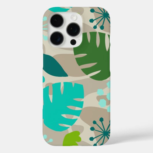 Mod Monstera Leaf Abstract Hawaïaans Tropisch Taup Case-Mate iPhone Case (Achterkant)