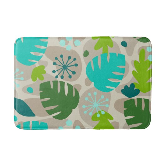 Mod Monstera Leaf Abstract Hawaiian Tropical Badmat (Voorkant)