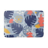 Mod Monstera Leaf Abstract Hawaiian Tropical - Bla Badmat (Voorkant)
