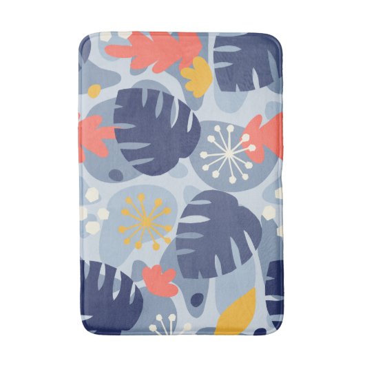Mod Monstera Leaf Abstract Hawaiian Tropical - Bla Badmat (Voorkant Verticaal)