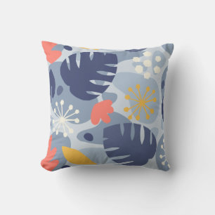 Mod Monstera Leaf Abstract Hawaiian Tropical - Bla Buitenkussen