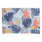 Mod Monstera Leaf Abstract Hawaiian Tropical - Bla Kussensloop (Voorkant)