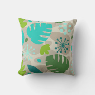 Mod Monstera Leaf Abstract Hawaiian Tropical Buitenkussen