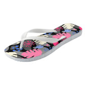 Mod Monstera Leaf Abstract Hawaiian Tropical - Gra Teenslippers (Schuin)