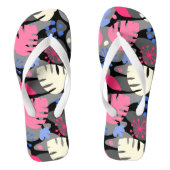 Mod Monstera Leaf Abstract Hawaiian Tropical - Gra Teenslippers (Voetbed)