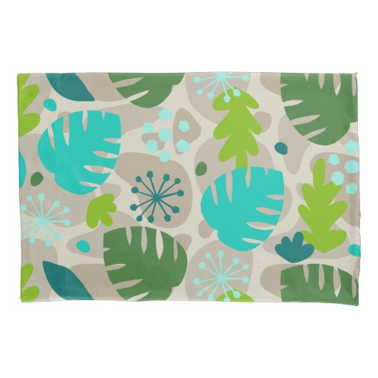 Mod Monstera Leaf Abstract Hawaiian Tropical Kussensloop (Voorkant)