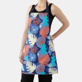 Mod Monstera Leaf Abstract Hawaiian Tropical Navy Schort (Insitu)