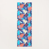 Mod Monstera Leaf Abstract Hawaiian Tropical Navy Yogamat (Achterkant)