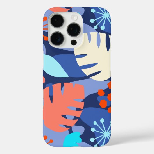 Mod Monstera Leaf Abstract Hawaiian Tropical Royal Case-Mate iPhone Case (Achterkant)