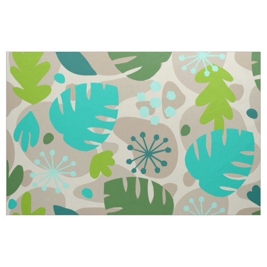 Mod Monstera Leaf Abstract Hawaiian Tropical Stof (Fat Quarter)