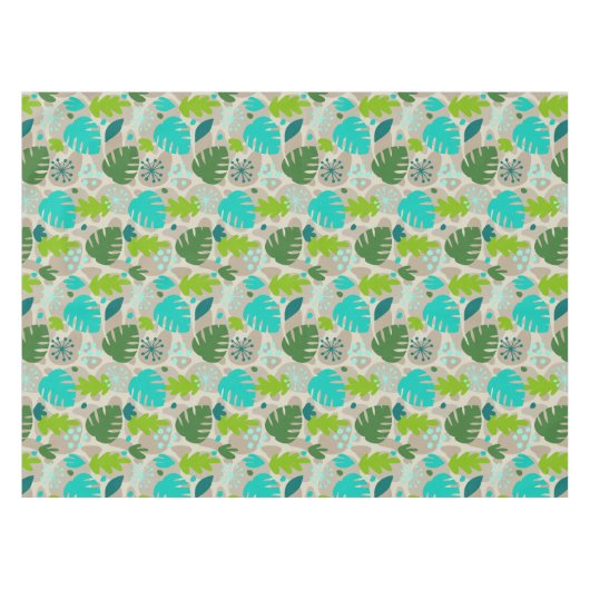 Mod Monstera Leaf Abstract Hawaiian Tropical Tafelkleed (Voorkant (Horizontaal))