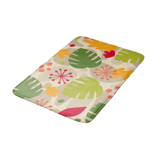 Mod Monstera Leaf Abstract Hawaiian Tropical - War Badmat (Gekanteld)