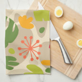 Mod Monstera Leaf Abstract Hawaiian Tropical - War Theedoek (Quarter Fold)