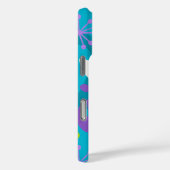 Mod Monstera Leaf Abstract Hawaiian Tropisch Blauw Case-Mate iPhone Case (Achterkant / Rechts)