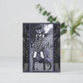 Mod Moped Urban City Fairy Misty Briefkaart (Staand voorkant)