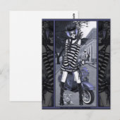 Mod Moped Urban City Fairy Misty Briefkaart (Voorkant / Achterkant)